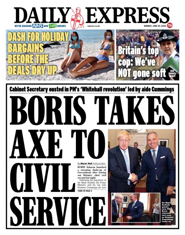 Front Pages 29th of June 2020 Tomorrow's Papers Today!