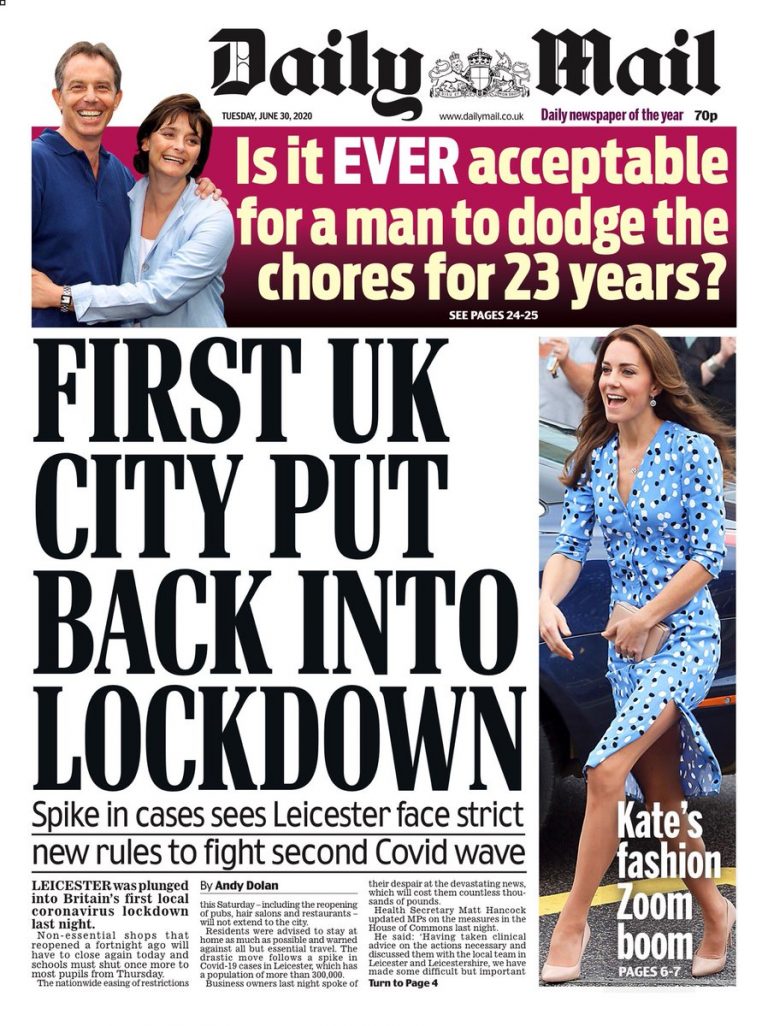 Daily Mail Front Page 30th Of June 2020 Tomorrow S Papers Today