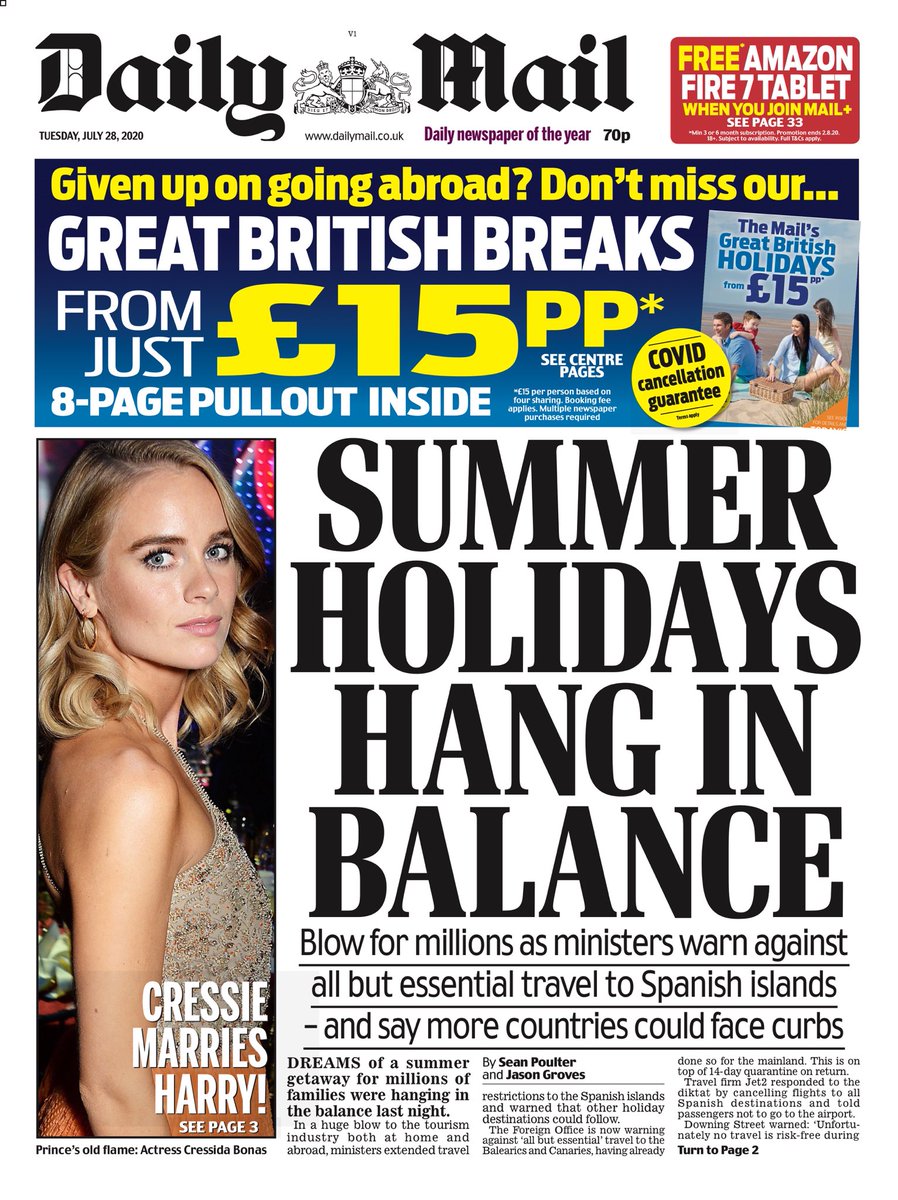 Daily Mail Front Page 28th Of July 2020 Tomorrows Papers Today 