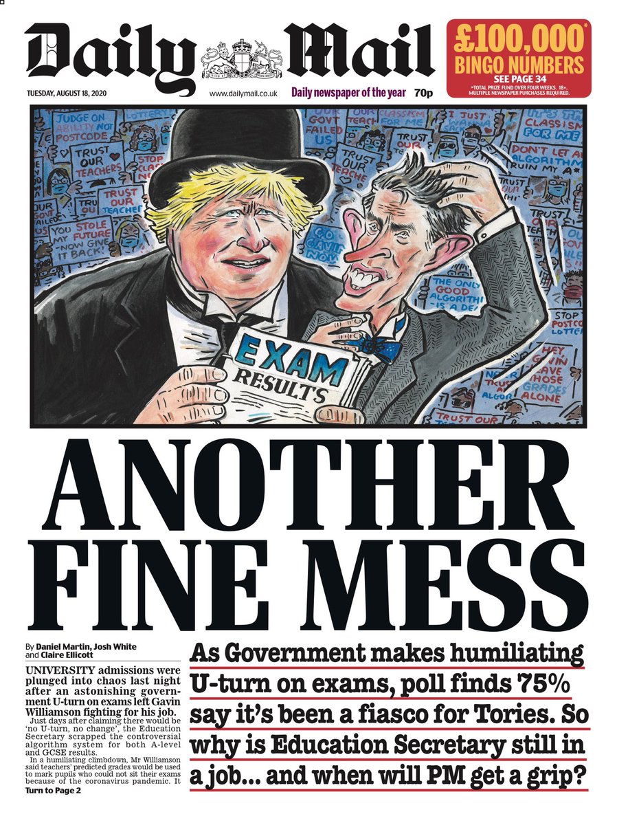 Daily Mail Front Page 30th of June 2020 - Tomorrows 