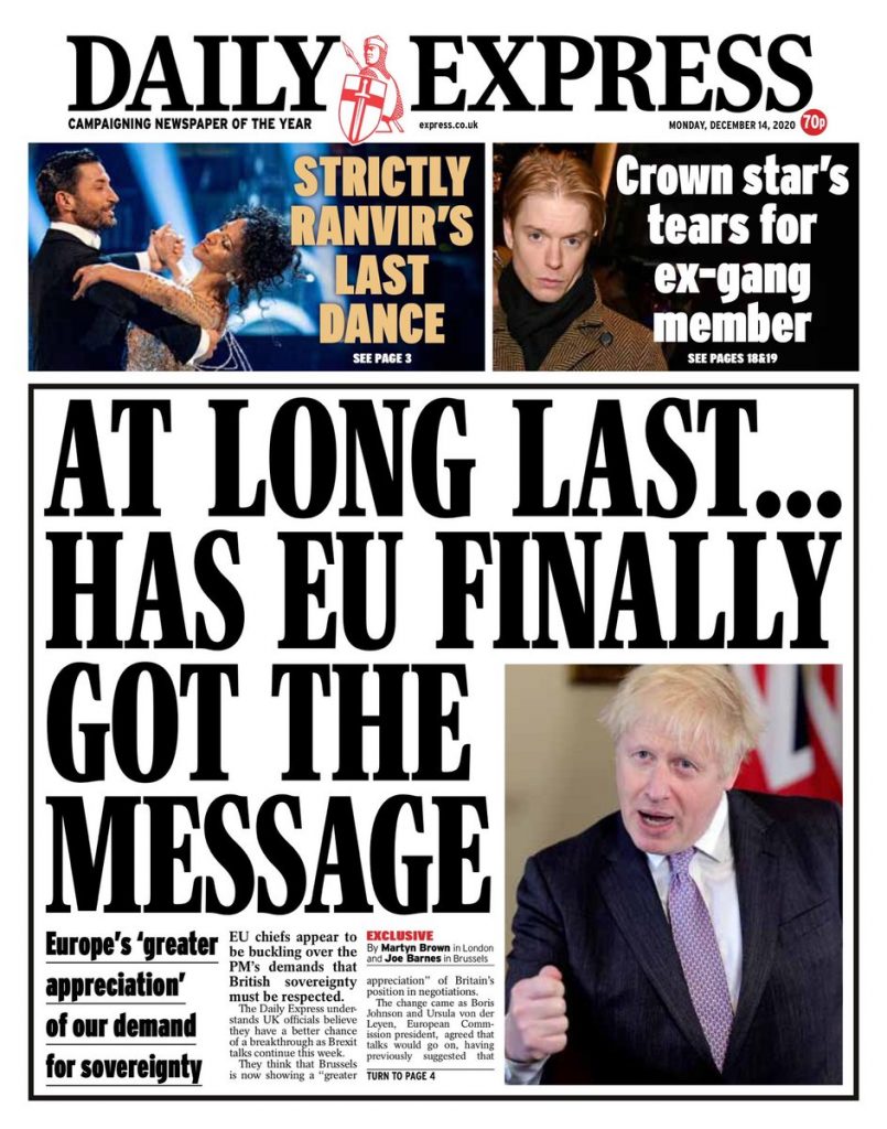 How to write a daily express front page picture