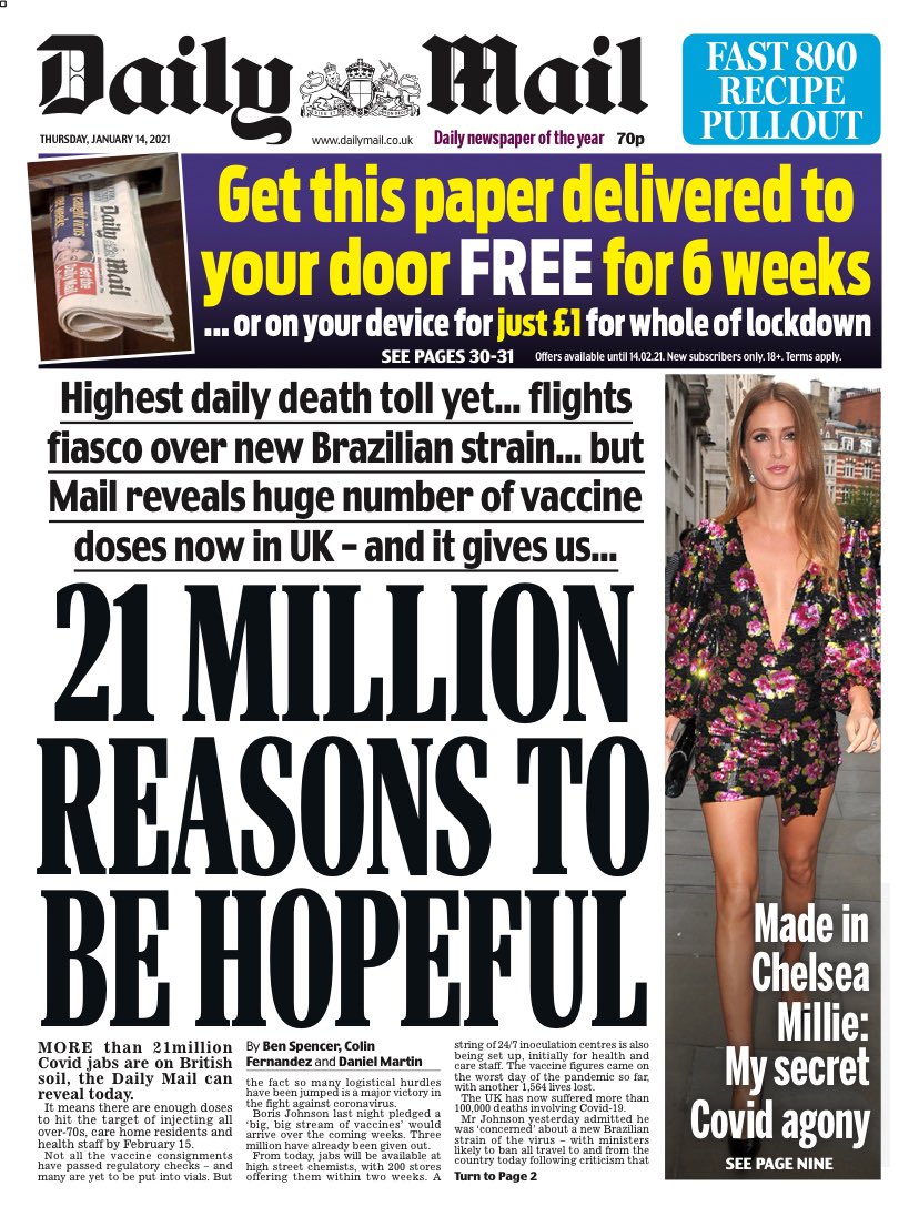 Bygger Begrænse intellektuel Daily Mail Front Page 14th of January 2021 - Tomorrow's Papers Today!