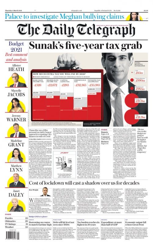 Daily Telegraph Front Page 19th of November 2020 Tomorrow's Papers Today!