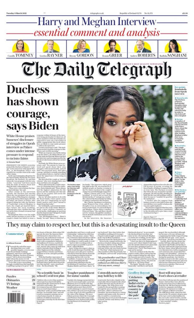 Daily Telegraph Front Page 5th of December 2020 Tomorrow's Papers Today!