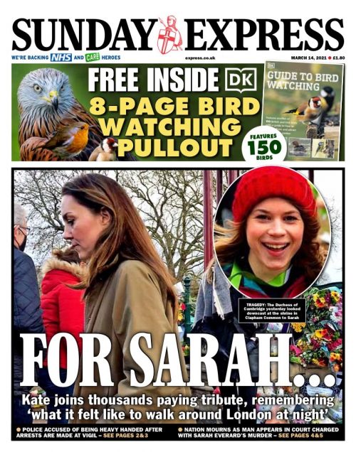 Sunday Express Front Page 14th of March 2021 Tomorrow's Papers Today!