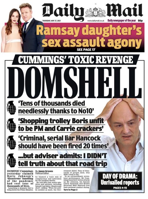 Daily Mail Front Page 27th of May 2021 Tomorrow's Papers Today!