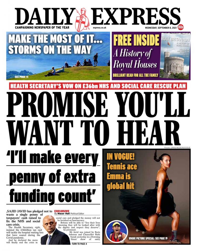 Daily Express Front Page 23rd of October 2020 Tomorrow's Papers Today!