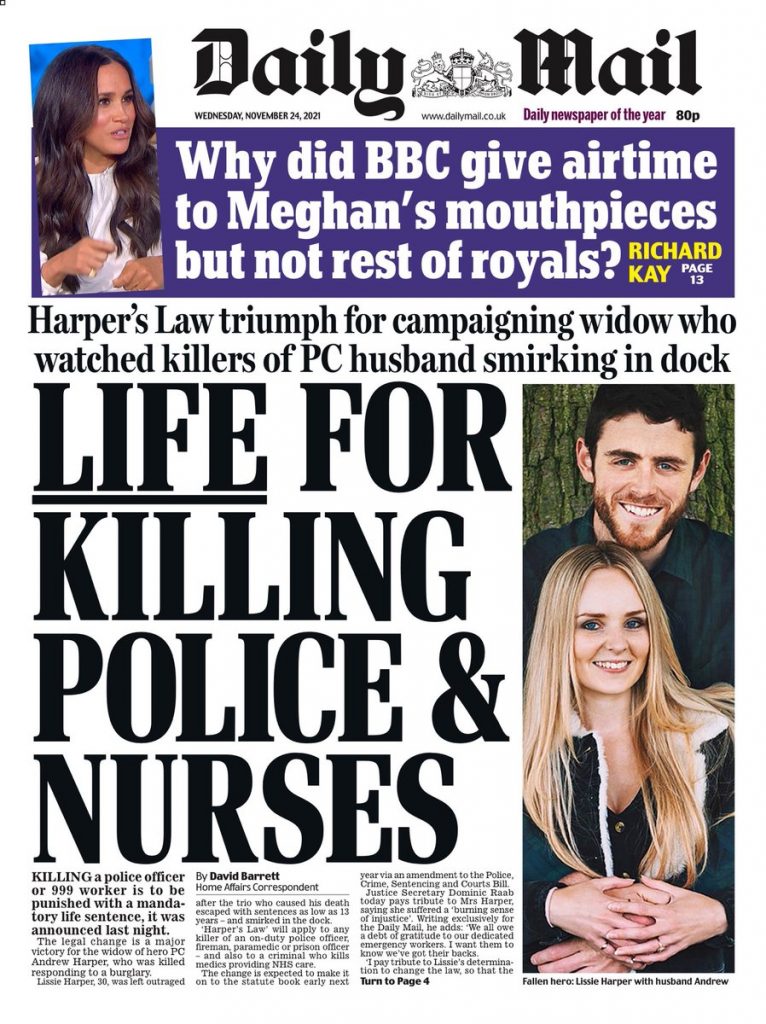 Daily Mail Front Page 24th of November 2021 Tomorrow's Papers Today!