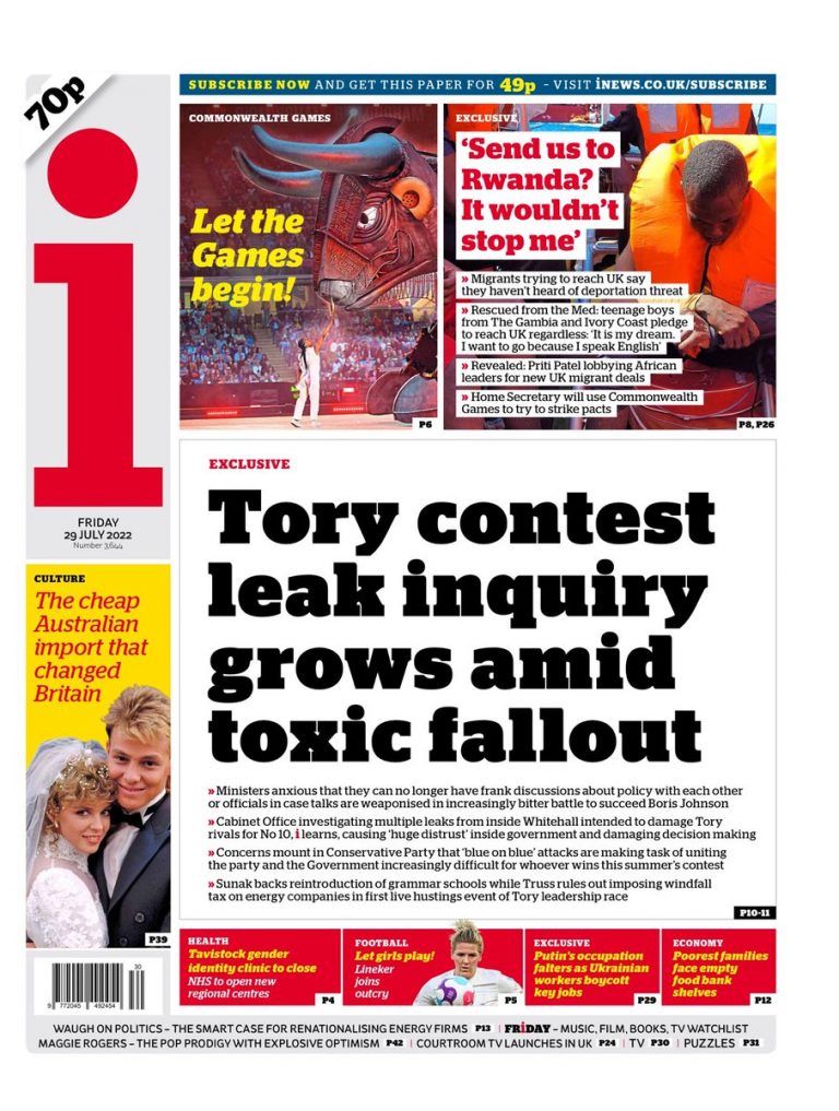 Tomorrow's Papers Today - UK Front Pages - Latest Newspaper Headlines