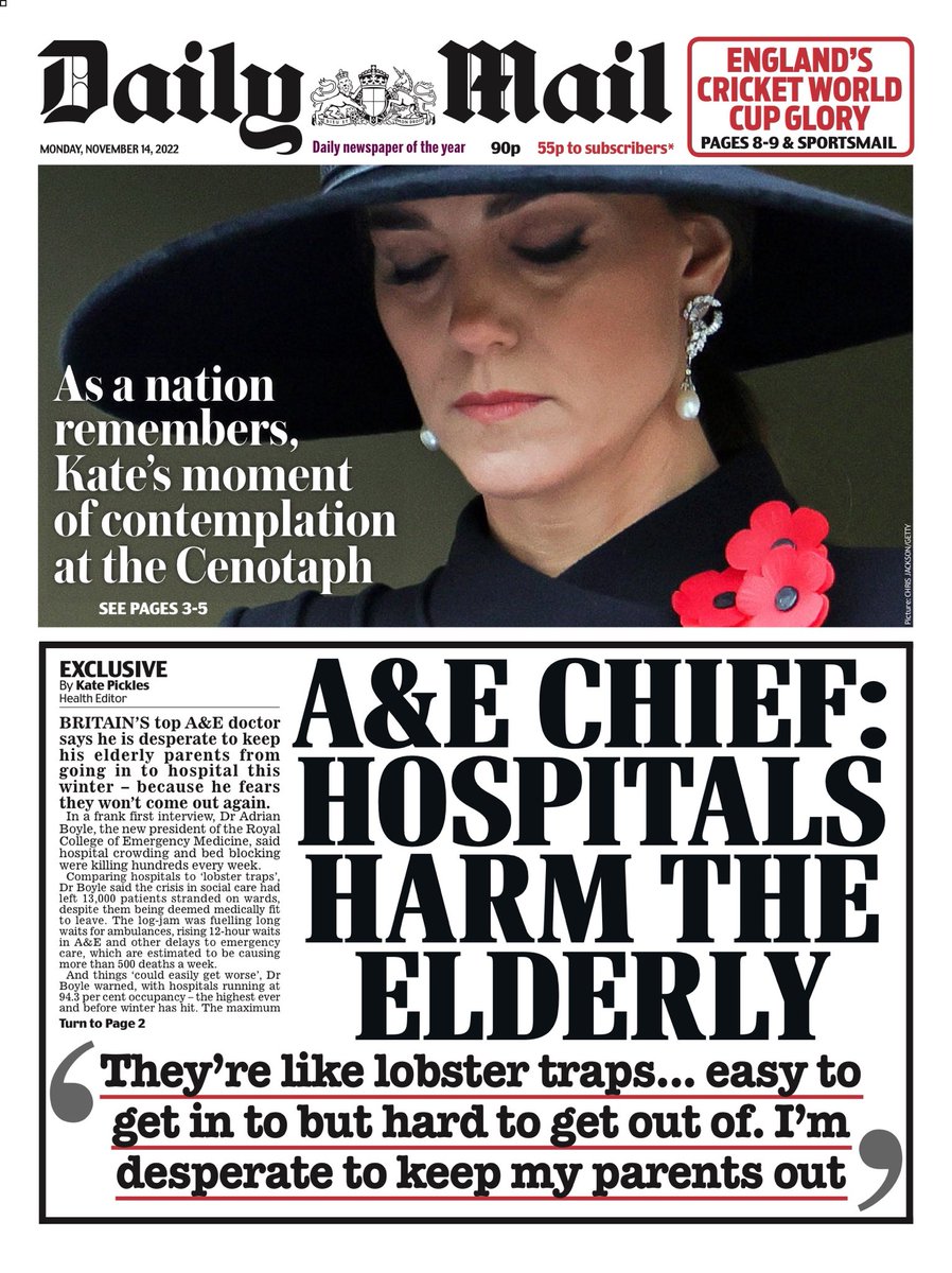 Daily Mail Front Page 14th of November 2022 Tomorrow's Papers Today!