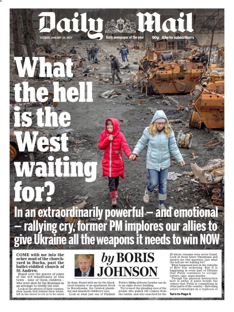 Daily Mail Front Page 24th of January 2023 Tomorrow's Papers Today!