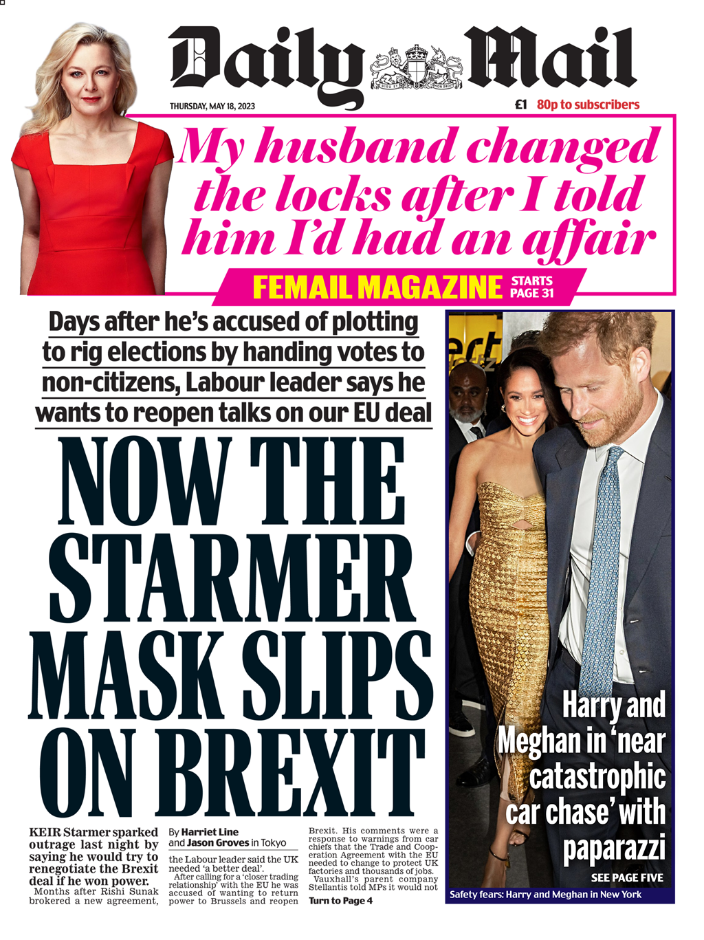 Daily Mail Front Page 18th Of May 2023 Tomorrow S Papers Today