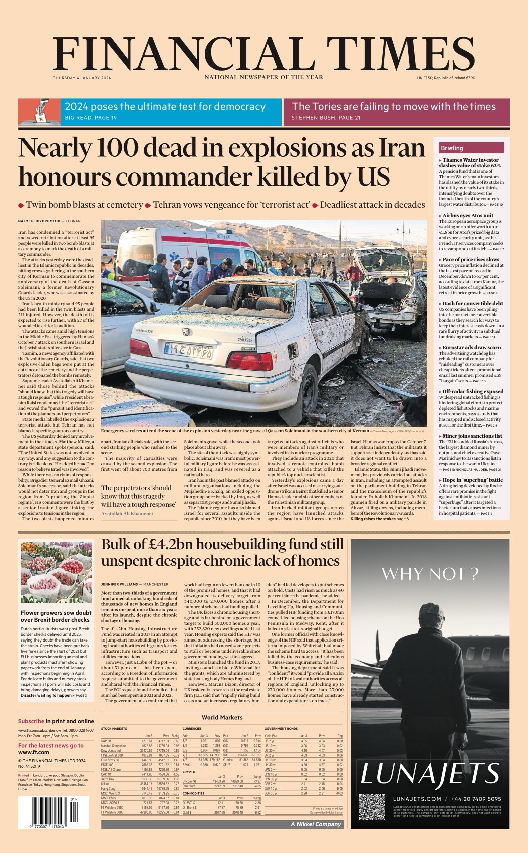 Financial Times Front Page 4th Of January 2024 Tomorrow s Papers Today 