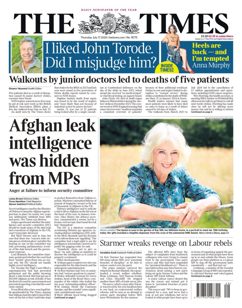 Tomorrow's Papers Today - UK Front Pages - Latest Newspaper Headlines